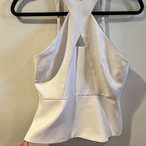 ✨NWT! BCBGMAXAZRIA “Makenlee” Cutout Peplum Top✨